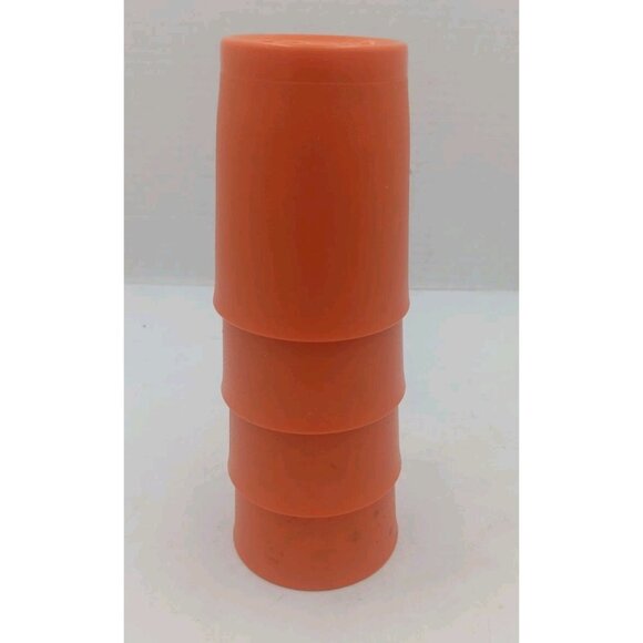 Vintage Bundle Of 4 Tupperware 1251 Cups Orange Made In The USA - Picture 1 of 5